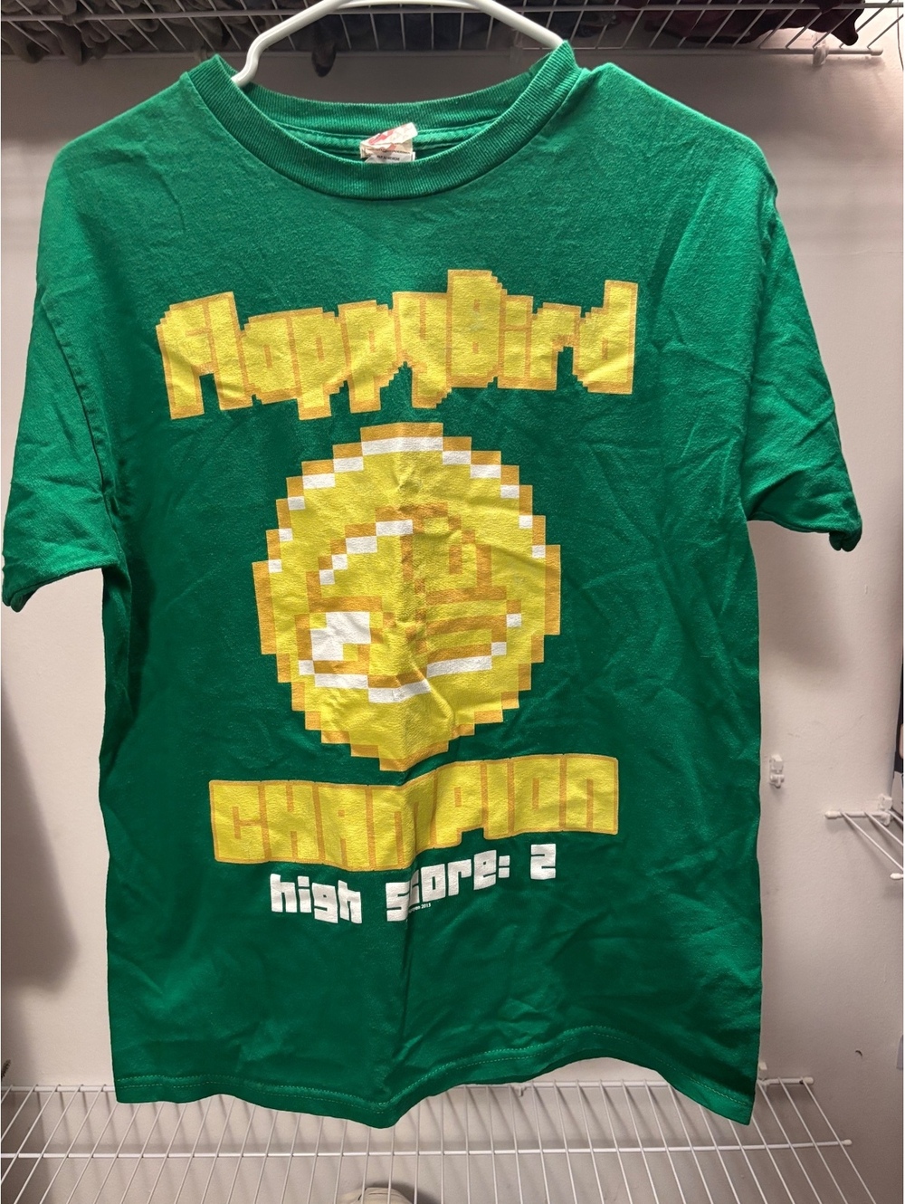 Green Happy Bird High Score 2 Graphic T-Shirt Medium